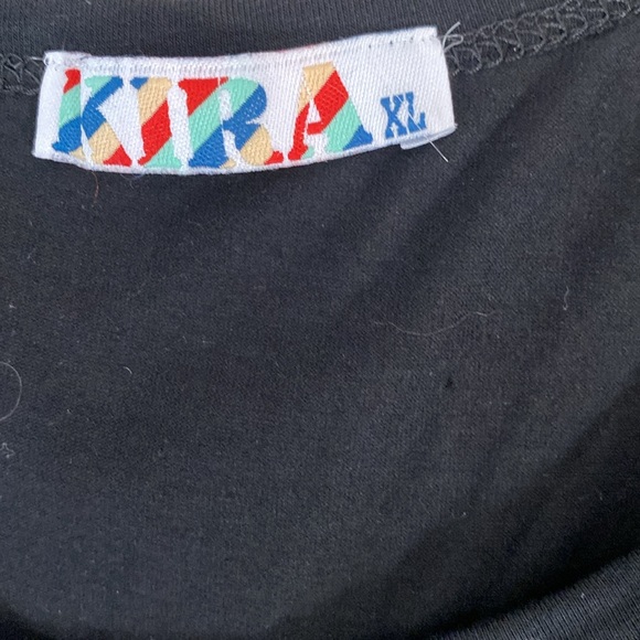 Kira, XL, lemon print bottom & black tank top dress with pockets - Picture 2 of 5